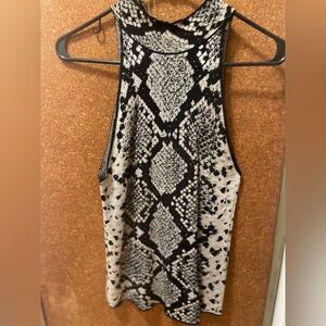 Zara Knit Monochrome Patterned Top